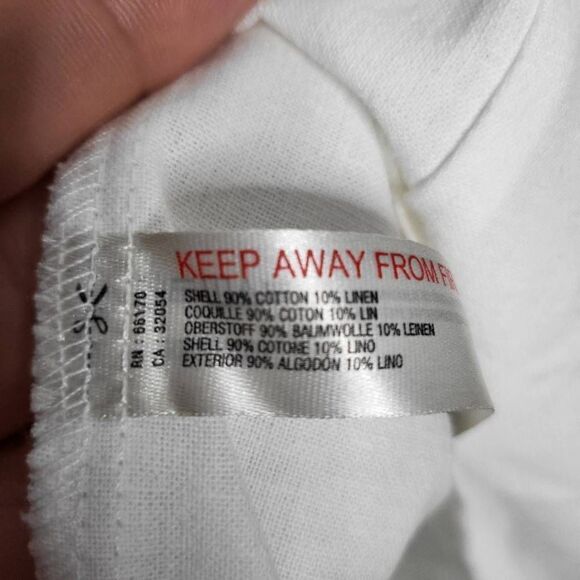 NEW Free People Square Neck Balloon Sleeves Cotton/Linen White Mini Dress Sz S - Picture 12 of 12